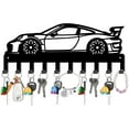 thumbnail image 1 of 1set Car Key Holder Wall Mount Race Car Key Hanger 10 Hooks Farmhouse Key Holder for Wall Key Rack Metal Key Organizer Key Hooks for Dog Leash Home Kitchen Entryway Front Door Gift for Car Lover, 1 of 8