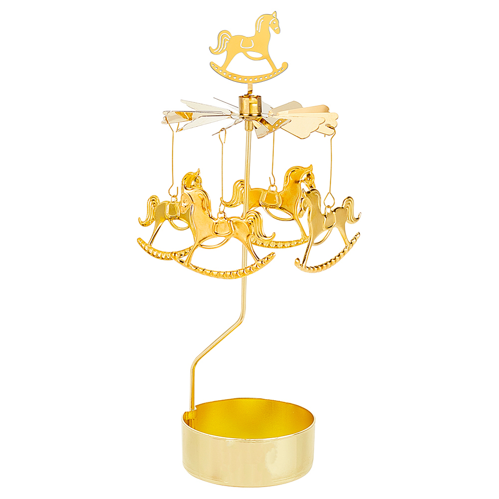 1set Carousel Rotating Candlestick Rotary Candle Holder Spinning Tea ...