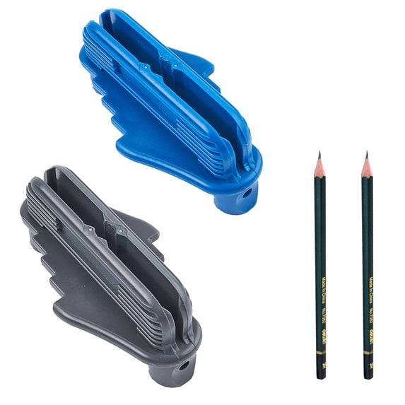 1set Center Line Scriber Woodworking Marking Offset Marking Tool with Graphite Sketching Pencils Mixed Color 49x101x56mm 7x178mm DIY