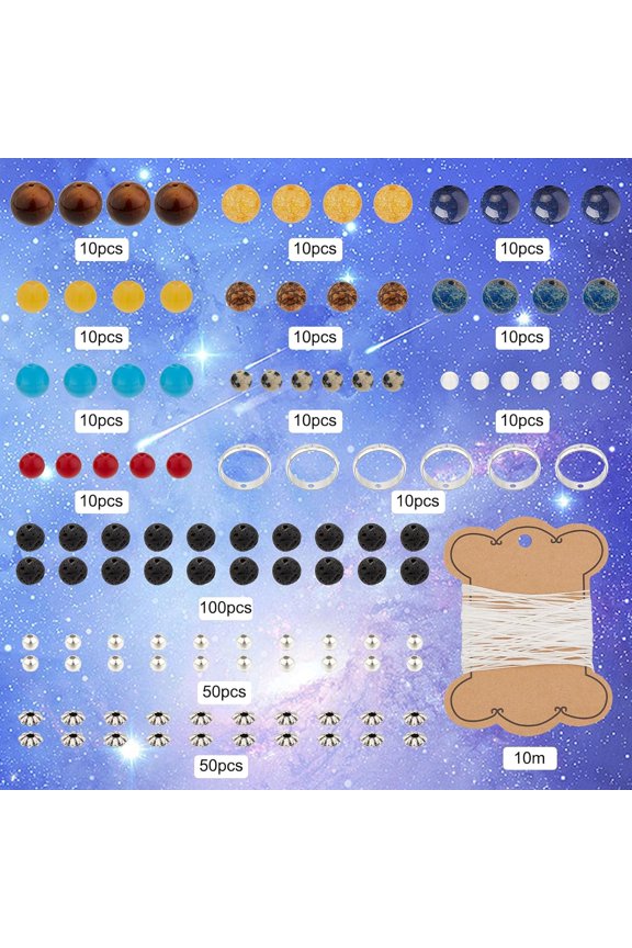 1set Chakra Bracelet Making Kit Including Round Cat Eye & & Glass Beads Antique Silver & 320pcs/set
