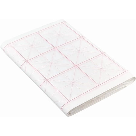 1set Chinese Calligraphy Paper Grid Paper Xuan Rice Paper for Chinese Calligraphy Lover Beginner Writing White 654x346x0.1mm 100 sheets/set