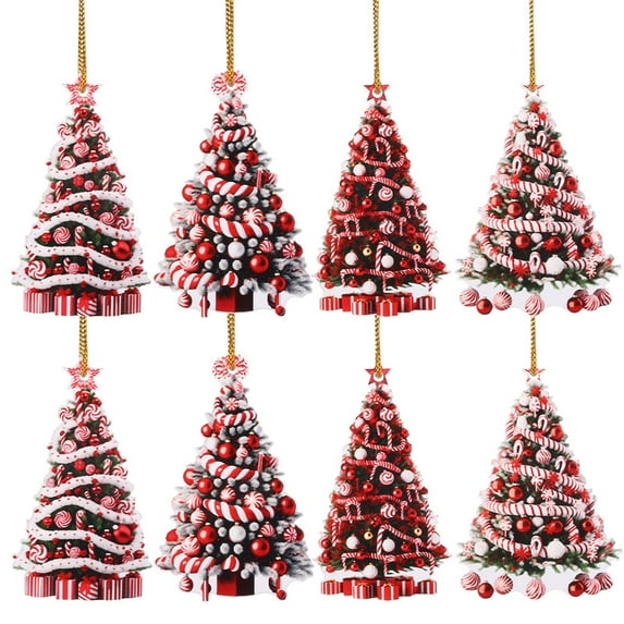 1set, Christmas Ornaments, Acrylic Christmas Elk Pendant Christmas Tree Home Party Decor Ornaments Christmas Tree Decorations, Christmas Hanging Ornament for Holiday, Party, Home