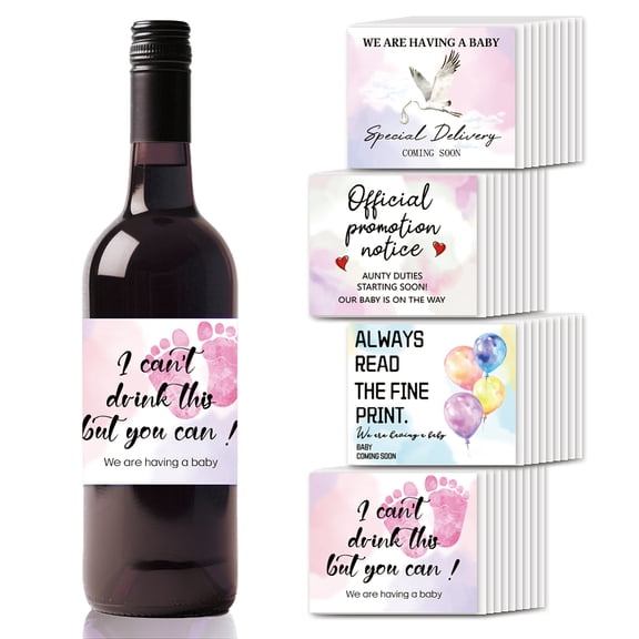 1set Coated Paper Adhesive Sticker Wine Bottle Adhesive Label Rectangle Word 85x102mm 40pcs/set for making