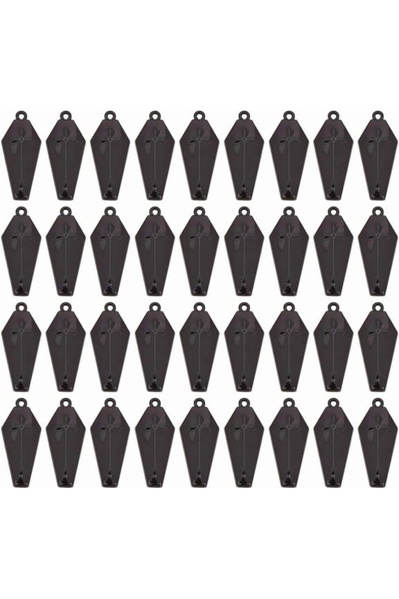 1set Coffin Charms Gothic Style Enamel Charms Theme Dangle Pendants Vintage Pendant for DIY Bracelet Necklace Jewelry Making Party Decor Black