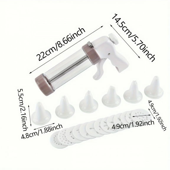 1set-Cookie press - perfect for making small cookies - includes plastic press guns and accessories - basic kitchen tools