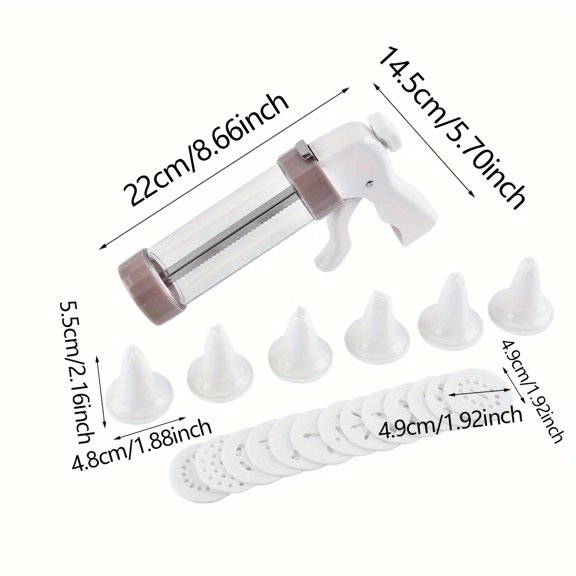 1set-Cookie press - perfect for making small cookies - includes plastic press guns and accessories - basic kitchen tools