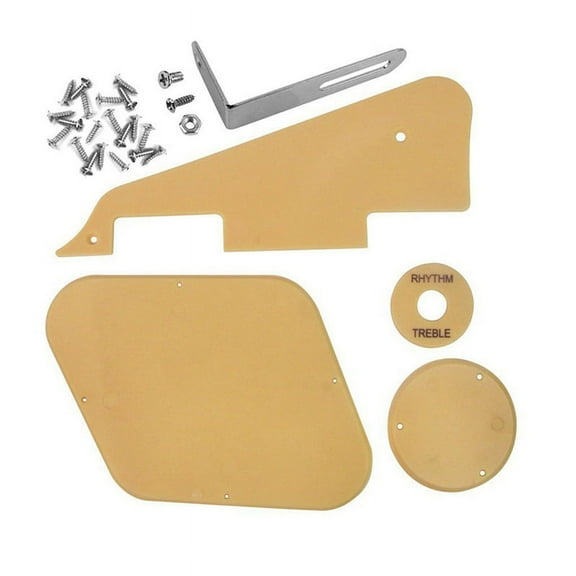 1set Cream Pickguard /Cavity /Switch Covers/Pickup Plate /Bracket/Screws for LP Style Guitar Replacement