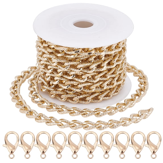 1set DIY Chain Necklace Making Kits Including 3m Aluminium Curb Chain ...