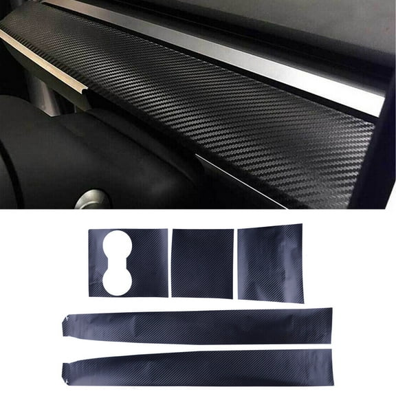 1set Dashboard Center Console Panel Sticker Cover Trim Fit For for Tesla Model 3