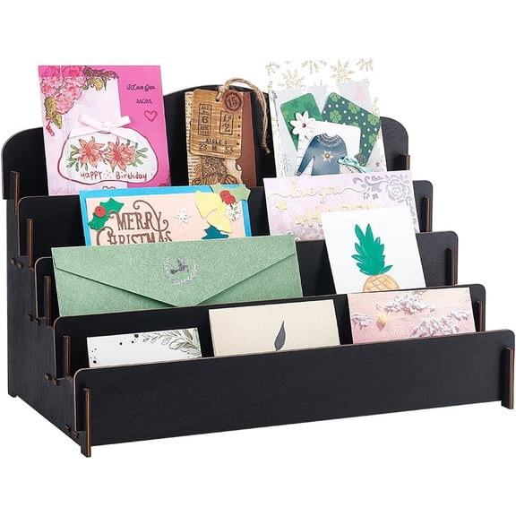 1set Display Risers for Greeting Card Display Black Finshed Product: 22.5x39.7x27.5cm