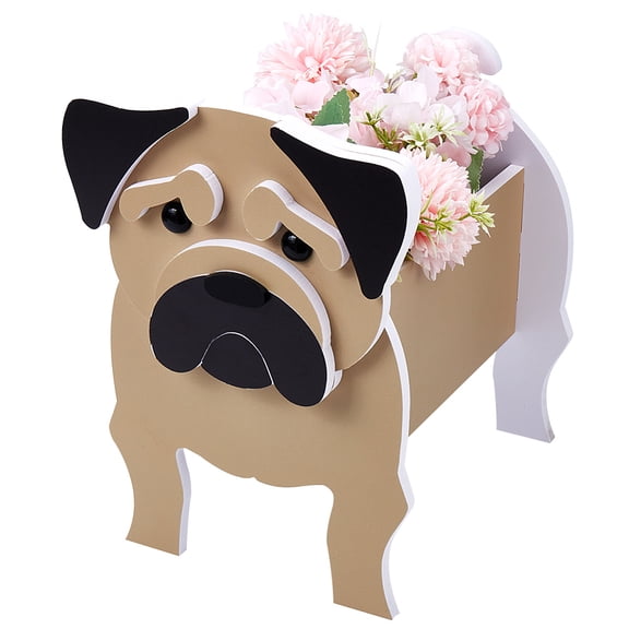 1set Dog Theme PVC Foam Board for DIY Flower Pot Decoration Display Decorations Pekingese Pale Goldenrod 220x184x260mm