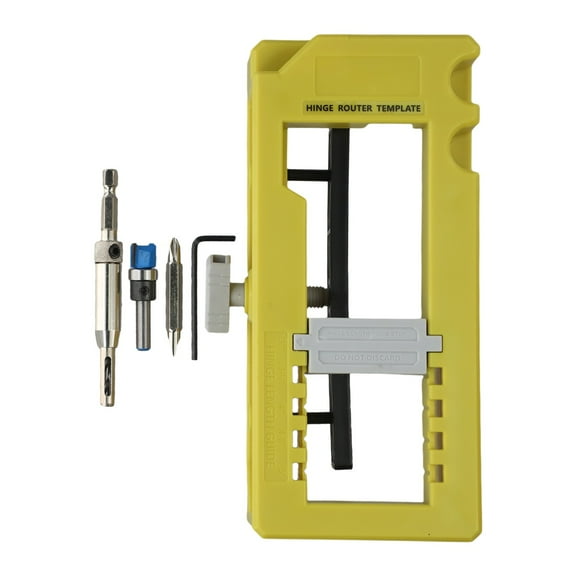 1set Door Hinge Installation Kit Router Template With Non-Slip Pads Removable Inserts Hole Drilling Guide Locator Hinge