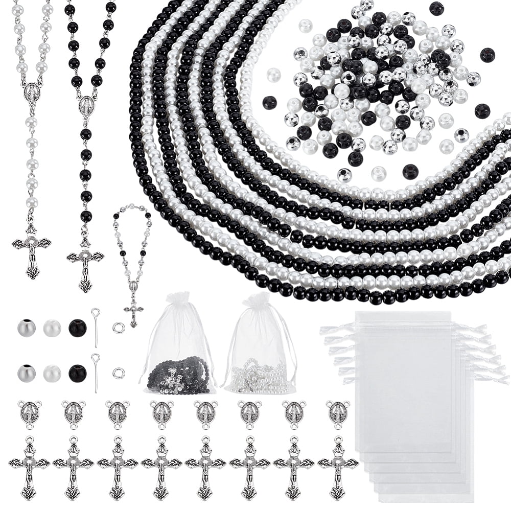 1set Easter Glass Bead set with Alloy Pendants Jump Rings Iron Eye Pin 160x110mm