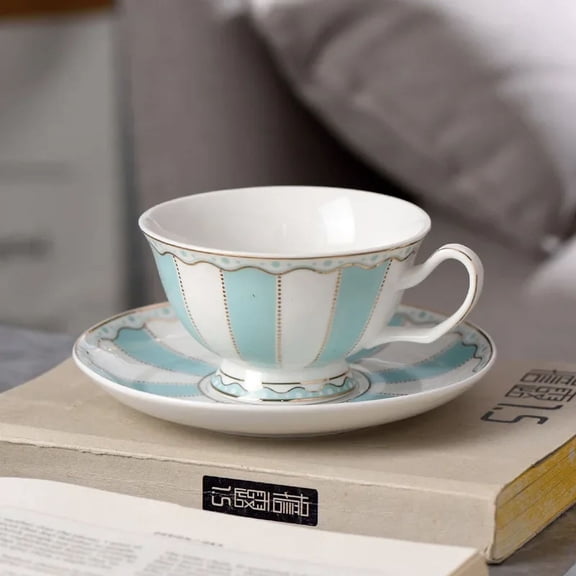 1set European Elegance Candy Colored Ceramic Coffee Cup with Matching Saucer Perfect for Coffee Afternoon Tea Set Drinkware Gift