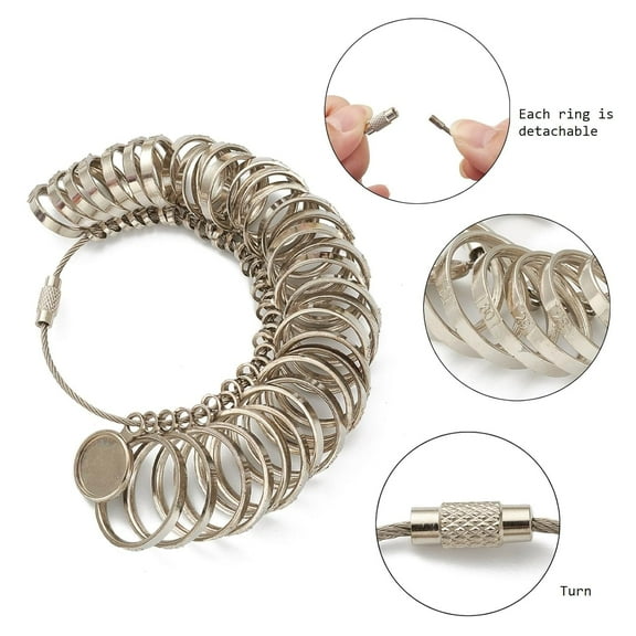 1set Finger Ring Sizers Measure Tool Jewelry Sizing Tools for Ring Making 12~23mm