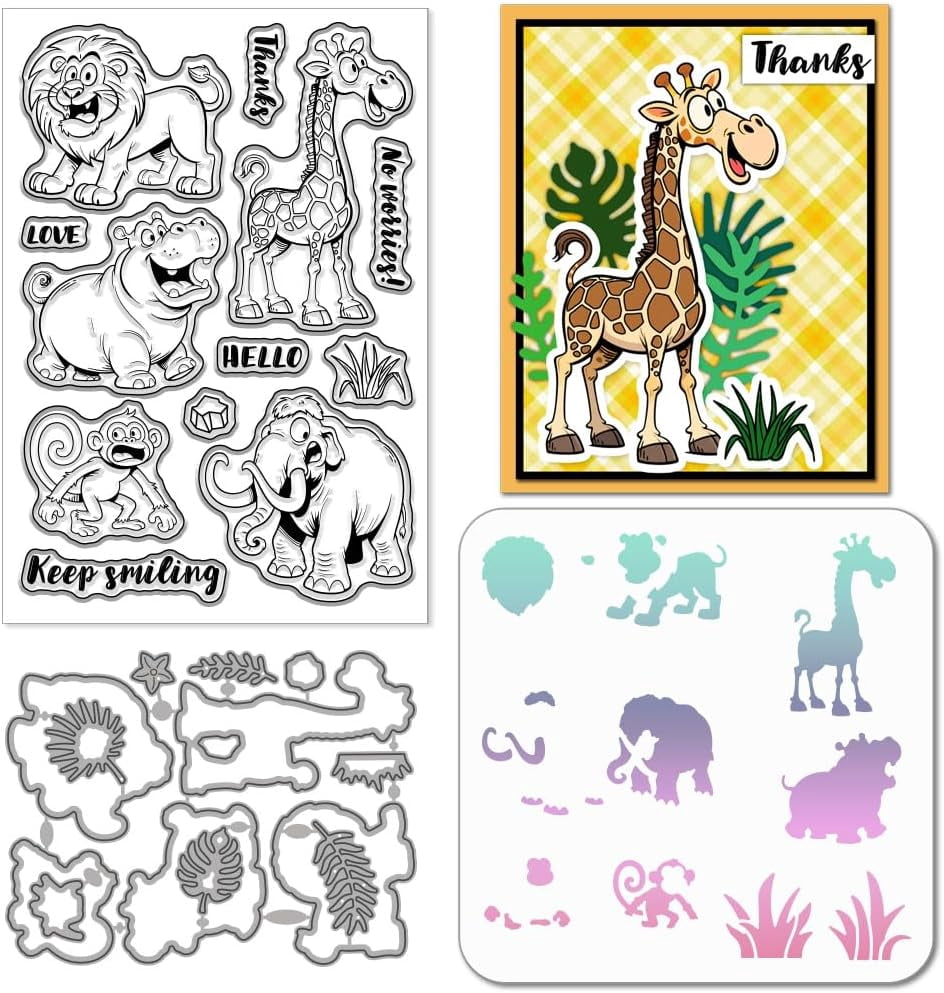 1set Forest Animal Theme 1Pc Carbon Steel Cutting Dies Stencils with ...