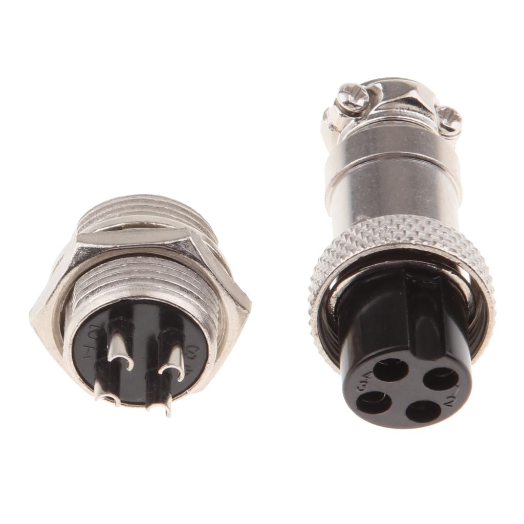 1set GX16 4Pin Male & Female Circular Aviation Socket Plug