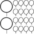 thumbnail image 1 of 1set Iron Drape Sliding Eyelet Rings Drapery Curtain Rings Hanging Rings for Curtains and Rods Black 58x44x3mm Hole: 5mm Inner Diameter: 38mm 28pcs/set, 1 of 9