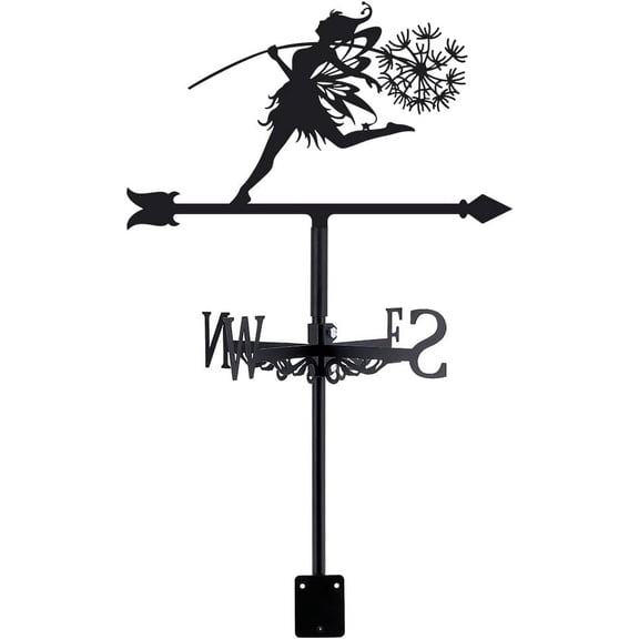 1set Iron Wind Direction Indicator Weathervane for Outdoor Garden Wind Measuring Tool Fairy 266x317mm Craft