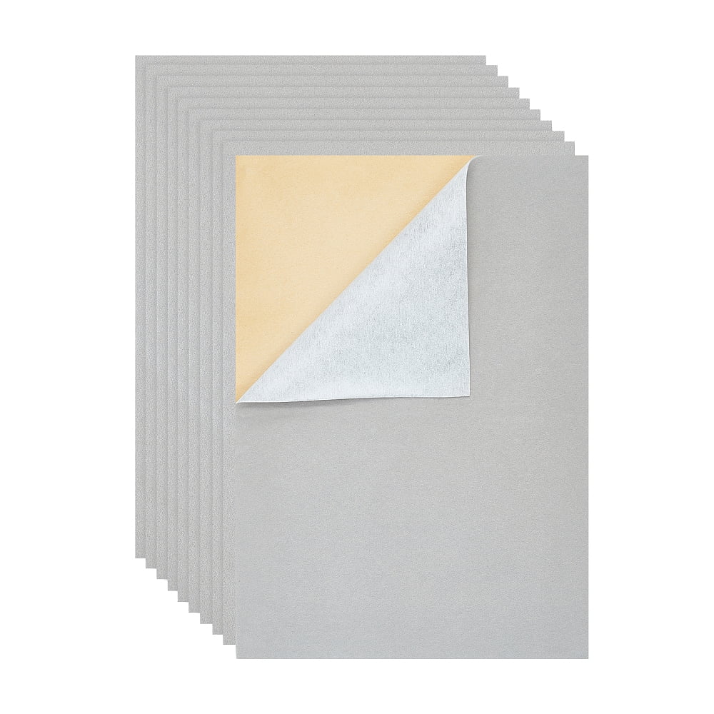 1set Jewelry Flocking Cloth Self-adhesive Fabric Silver 40x28.9~29cm 12sheets/set DIY