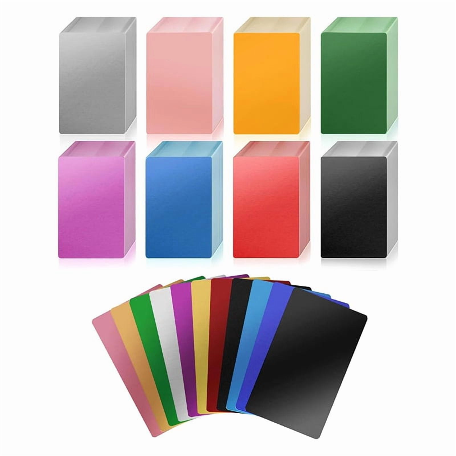 Laser Engraving Blanks, for CNC Engraving, Crafting, Multipurpose Metal Business Cards. DIY Gift Cards,As Shown