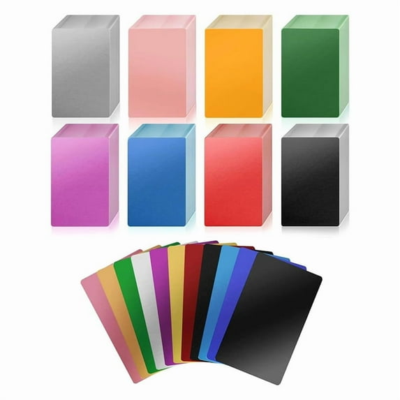 Laser Engraving Blanks, for CNC Engraving, Crafting, Multipurpose Metal Business Cards. DIY Gift Cards,As Shown