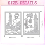 1set Lighthouse Carbon Steel Cutting Dies Stencils for Scrapbooking Photo Album Decorative Embossing Paper Card Lighthouse 147x107x0.8mm 2pcs/set
