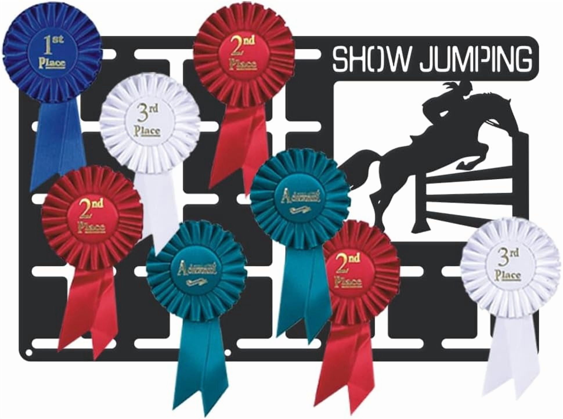 1set Medal Hanger Rosette Holder Personalised Award Ribbon Black Upgraded Design Gifts for Athletes Gray DIY
