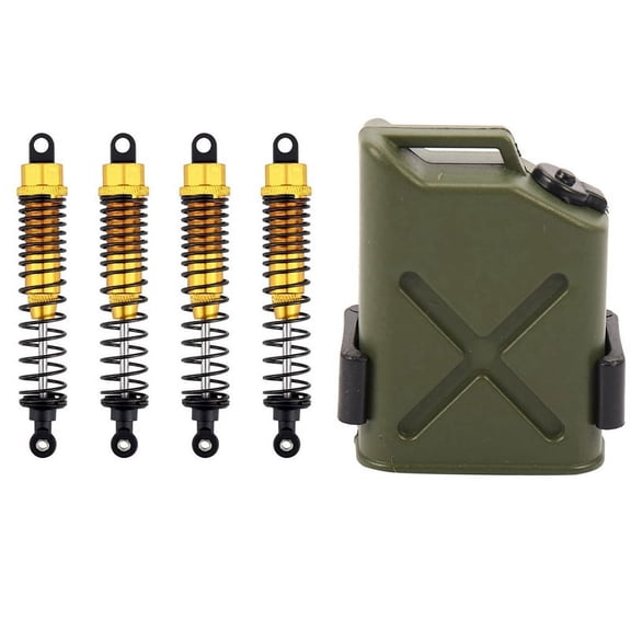 1set Mini Fuel Tank for CC01 Axial SCX10 90046 D90 D110 -4 Green & 4PCS 108mm