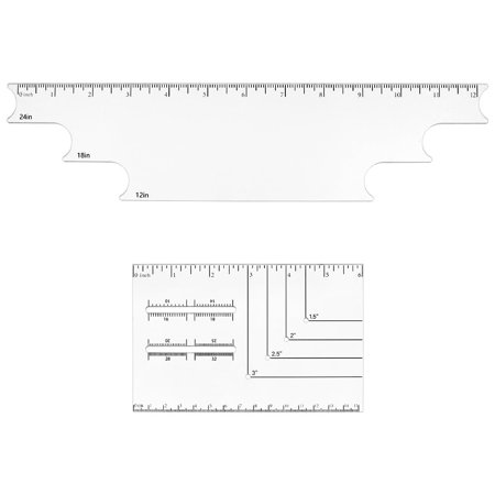 1set Multifunctional Acrylic Drawing Scale Ruler Painting Stencils for Painting Supplies Craft Projects Clear 154~320x77~100x3mm