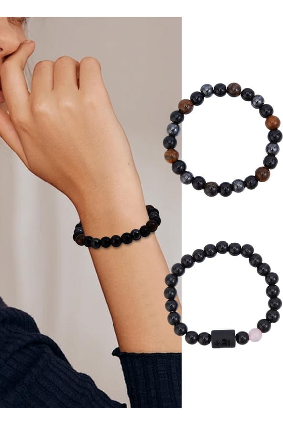1set Natural Mixed Gemstone Stretch Bracelets Constellations Theme Bracelet Virgo Inner Diameter: 2-3/8 inch(6cm) Craft
