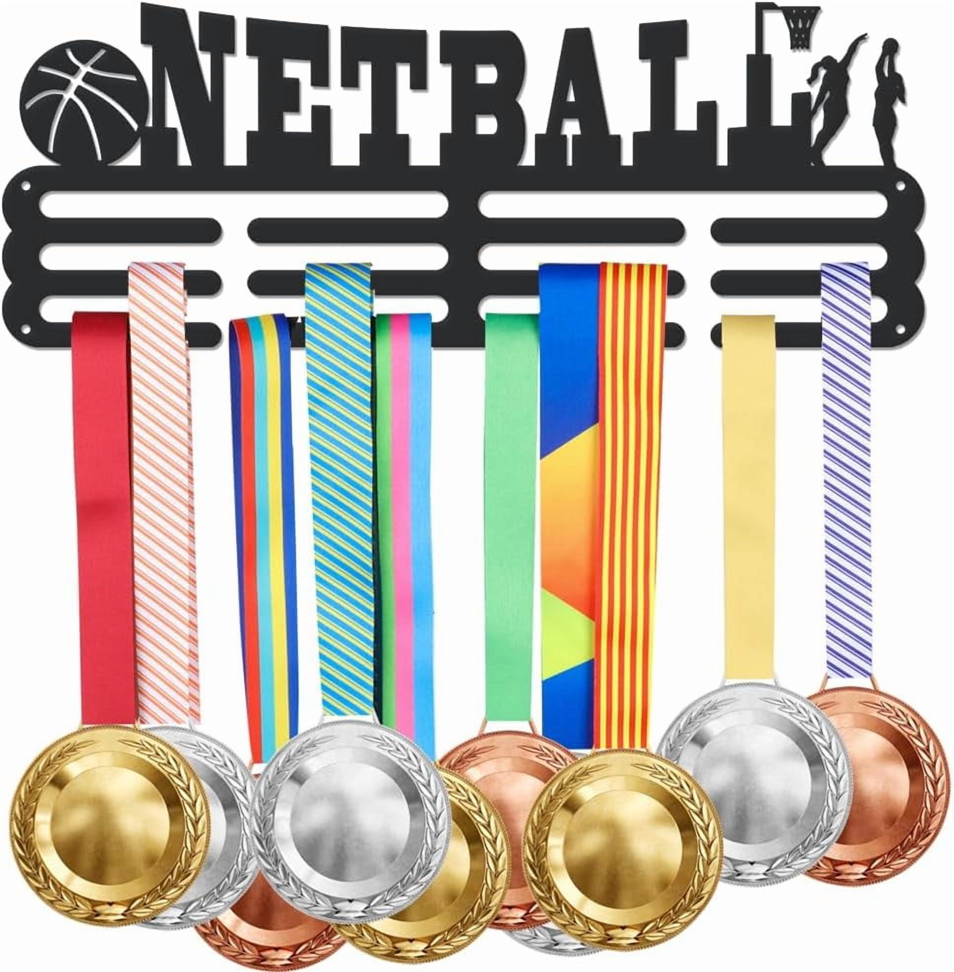 1set Netball Medal Holder Display Hanger Rack Frame for Basketball ...