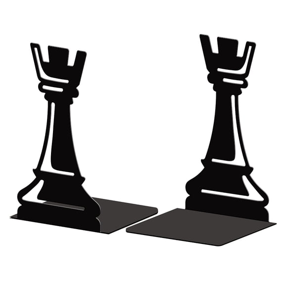 1set Non-Skid Iron Bookend Display Stands Adjustable Desktop Heavy Duty Metal Book Stopper for Shelves Chess 110x135x200mm 2pcs/set