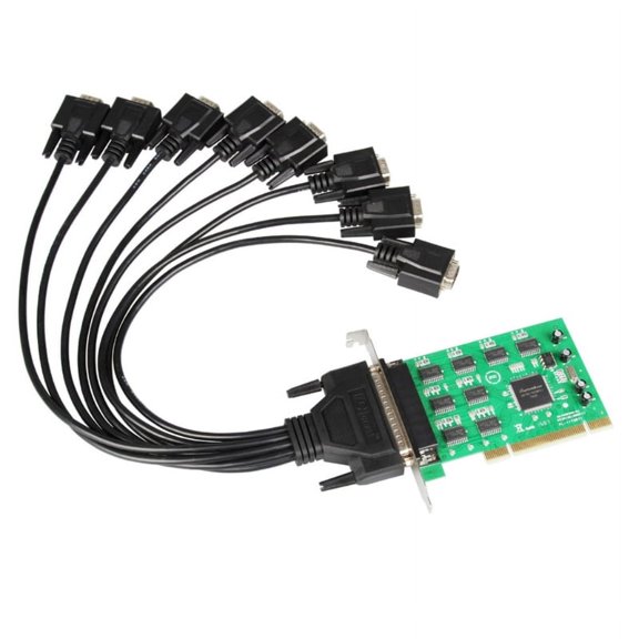 1set PCI to 8Port RS232 Serial Card DB9 Desktop Computer COM Port for Multiple Device Efficient 926.1Kbps Data Transfer