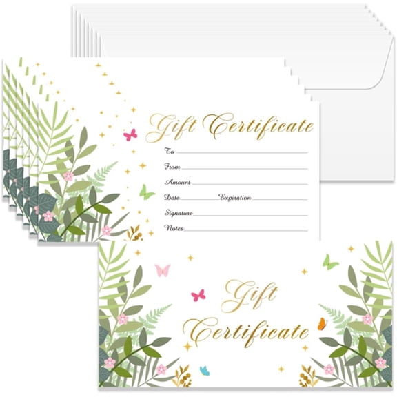1set Paper Gift Card Invitation Cards for Birthday Wedding Party Rectangle Leaf 170x85mm 40pcs/set Art