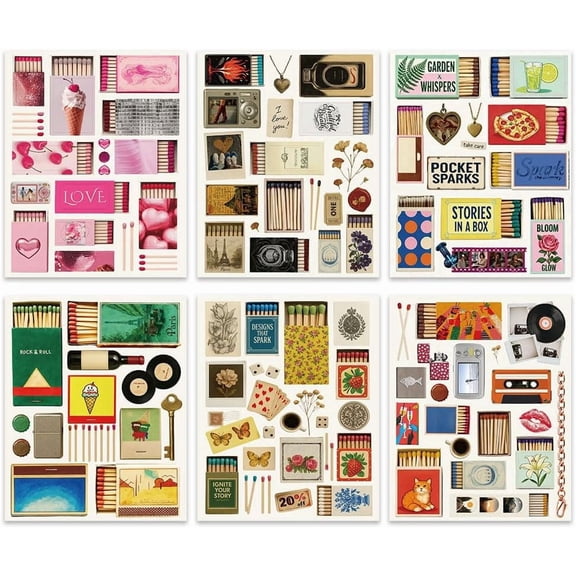 1set Paper Wall Decorations for Home Decorations Rectangle Mixed Shapes 254x205mm 6pcs/set Craft