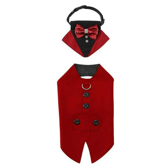 1set Pet Tuxedo Dog Wedding Outfit Comfortable Pet Clothing Halloween Dress for Weddings and Parties