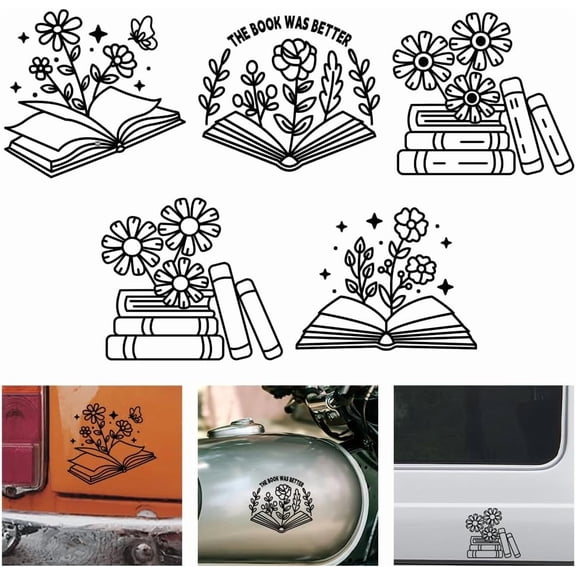 1set Plastic Reflective Vinyl Car Stickers Waterproof Decals for Vehicle Decoration Book 148x155mm