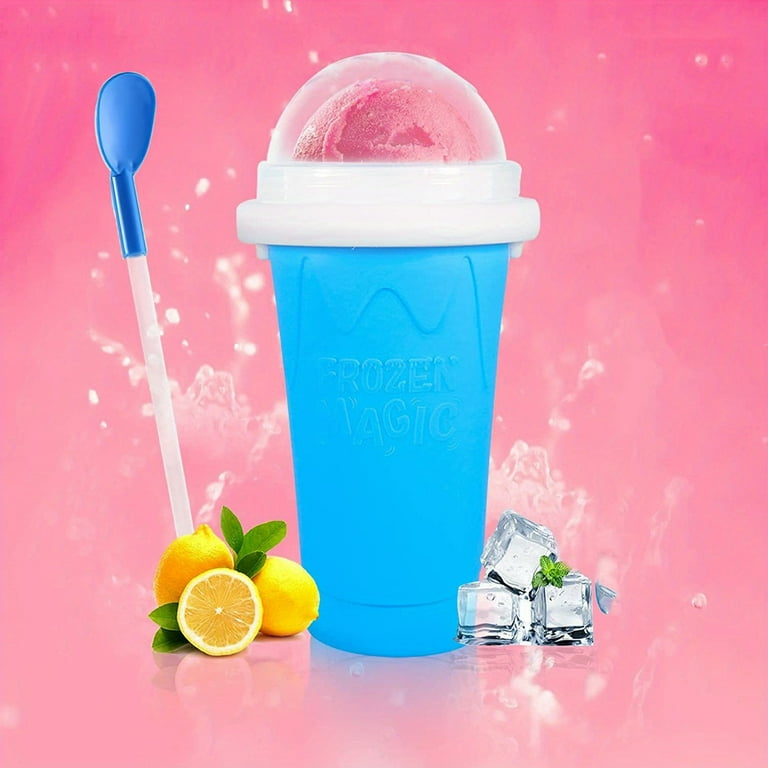 1set Plastic Slushie Cups Slushy Cup Slushie Maker Slushy Squeeze Cup Frozen Magic Slushy Maker Cup Portable Ice Cream Maker For Juices And Drinks Creative Cost effective Easy To Clean Kitch Walmart.c...