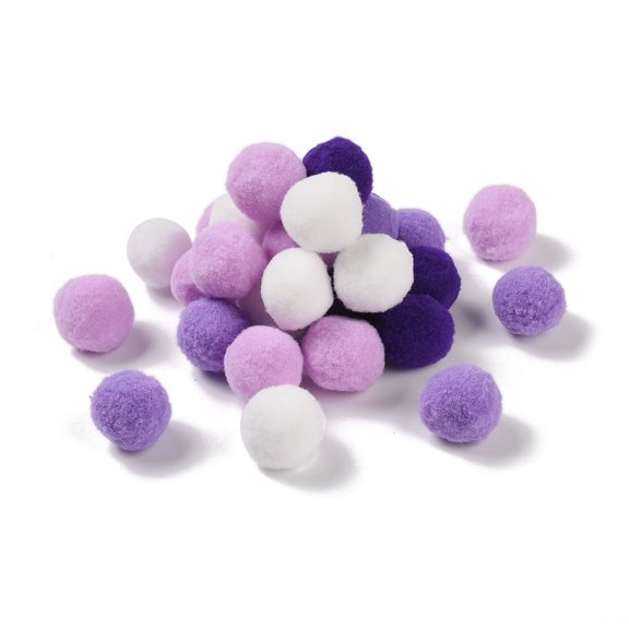 1set Polyester Ball Decoration Pom Pom Ball For Craft Plum 2.6~3cm about 120pcs/set