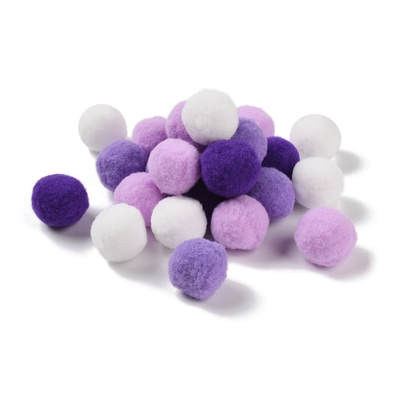 1set Polyester Ball Decoration Pom Pom Ball For Craft Plum 2.6~3cm about 30pcs/set