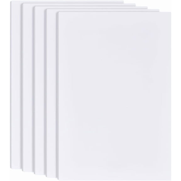 1set Rectangle PVC Foam Board Polyethylene PE Board for Sand Table Presentaions Art Projects White 300x200x6mm 5pcs/set for DIY