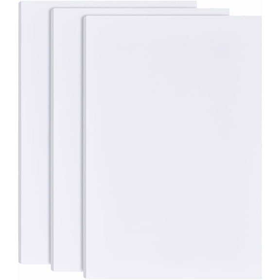 1set Rectangle PVC Foam Board Polyethylene PE Board for Sand Table Presentaions Art Projects White 300x200x8mm 3pcs/set
