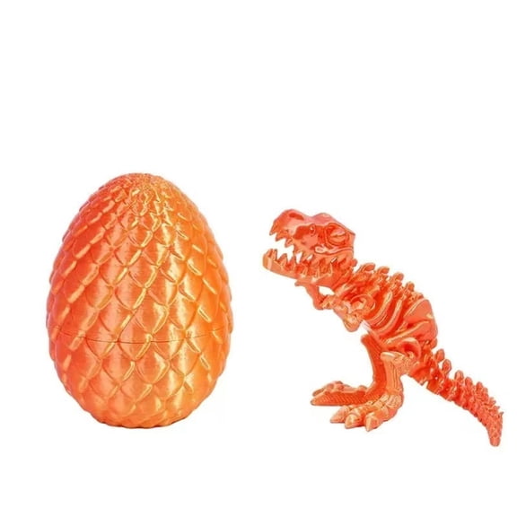 1set Red Size: 13cm + 8.5cm 3D printed dinosaur skeleton with joints, movable dinosaur bone figurine, Tyrannosaurus Rex.