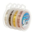 thumbnail image 1 of 1set Round Copper Craft Wire Mixed color 22 Gauge 0.6mm about 20m/roll 4 colors 1roll/color 4rolls/set, 1 of 7