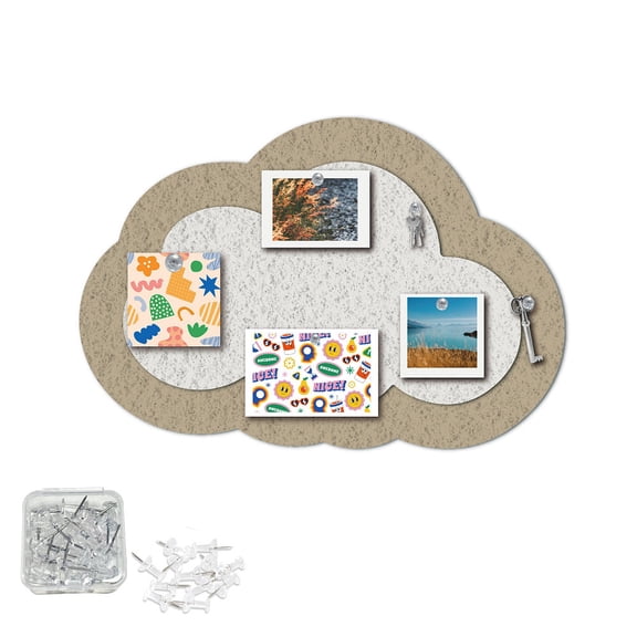 1set Self Adhesive Felt Bulletin Board for Wall Office Home Classroom Decor Cloud 250x300mm 2pcs/set