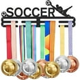 thumbnail image 1 of 1set Soccer Medal Hanger Display Sports Medal Holder Iron Display Hook for 40+ Multiple Sports Medals Awards, 1 of 9