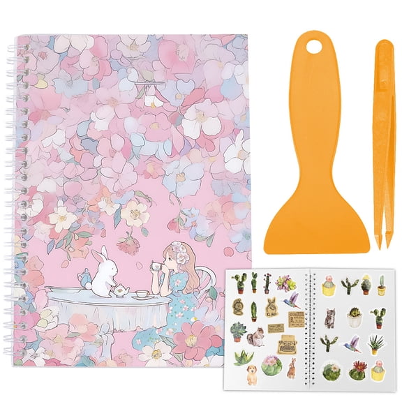 1set Sticker Collection Book Hand Account Release Paper March Cherry Blossom 210x148mm Paper