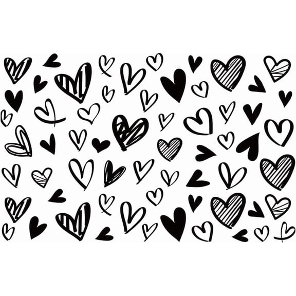 1set Translucent PVC Self Adhesive Wall Stickers Waterproof Building Decals for Home Living Room Bedroom Wall Decoration Heart 600x390mm
