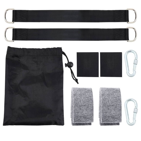 1set Tree Swing Hanging Straps Kit 5FT with Safer Lock Snap Carabiners Outdoor Swing Hangers for Camping Hammock Accessories